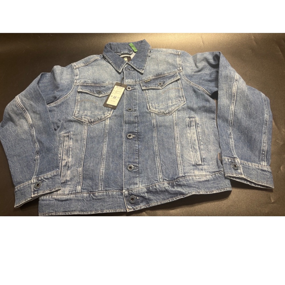 G-Star RAW Arc‎ 3D Jacket Wmn's Med Faded Santorini Slim Blue Stretch Denim NWT